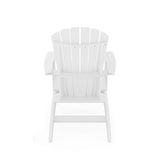 White Adirondack Chair Sturdy HDPE Poly Lumber for Poolside, Patio, and Garden Relaxation B195P198765