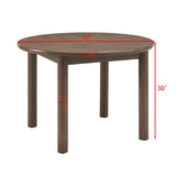 42" Round Dining Table for 4 Person, Retro Kitchen Table, Wooden Dinner Room Table with Solid Wood W1801P181981
