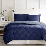 Full/Queen 3M Scotchgard Diamond Quilting Reversible Down Alternative Comforter Set B03595022