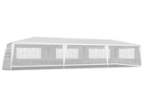 10'x30' Outdoor Party Tent with 8 Removable Sidewalls, Waterproof Canopy Patio Wedding Gazebo, White 97185781