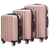 3-in-1 Multifunctional Large Capacity Traveling Storage Suitcase Luggage Set Rose Gold 05651947
