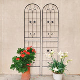 2 Pack Metal Garden Trellis 86.7" x 19.7" Rustproof Trellis for Climbing Plants Outdoor Flower W1586P268040