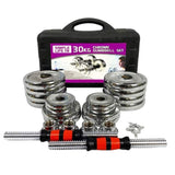 ZNTS Adjustable Dumbbell Set Home Gym Cast Iron Barbell Sets with Carry Box 66lbs Office Bedroom Workout 65548009