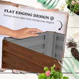 Brown galvanized planter box with rattan holder 24 "x 24" x 11.75" 90347959