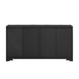 Sophisticated 4-Door Sideboard Adorned with Intricate Linear Accents and Luxurious N711P247438B
