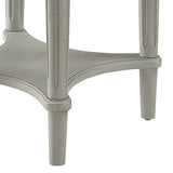Antique Slate End Table with Bottom Shelf B062P189202