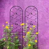 4 Pack Metal Garden Trellis 86.7" x 19.7" Rustproof Trellis for Climbing Plants Outdoor Flower W1586P268069