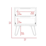 Nuvo Nightstand,Two Drawers, Hairpin Legs B128P148765