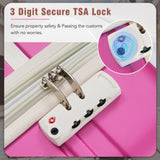 Hardshell Luggage Sets 3 Pieces 20"24" Luggages and Cosmetic Case Spinner Suitcase with TSA Lock N732P171583H