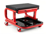 Rolling Garage Mechanic Stool with Magnetic Drawer & Segmented Tool Tray, 330 LBS Weight Capacity PU 51903820