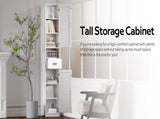69" H Tall Bathroom Storage Cabinet with 2 Barn Doors and 1 Drawer, Narrow Storage Unit, Adjustable W2386P207761