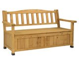 44inch Cedar Yard Storage Box With Backrest Armrest Bright Yellow 23746318