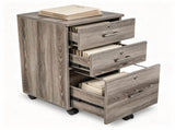 () 3-Drawer P2 Particleboard Melamine-Faced Wooden Filing Cabinet 32007989