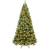 Artificial 5ft Green LED-lit Christmas Tree with 551PVC Mixed Branch Tips,Hinged Premium & Foldable 63839578