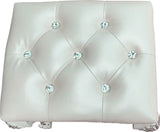 Champagne and Bone White Tufted Vanity Stool B062P215392