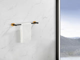 Bathroom Hardware Set, Thicken Space Aluminum 6 PCS Towel bar Set- Black Gold 24 Inches Wall Mounted 03265158