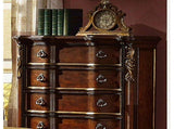 Traditional style Chest made with wood Dark Walnut 808857603425