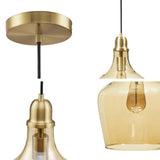 Auburn Bell Shaped Hanging Glass Pendant Light B035P264533
