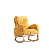 26.8"W Modern Rocking Chair for Nursery, Mid Century Accent Rocker Armchair With Side Pocket, W129848072