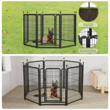 ZNTS Dog Playpen 8 Panels 40" Height Heavy Duty Dog Fence Puppy Pen for Large Medium Small Dogs Indoor W368P233995