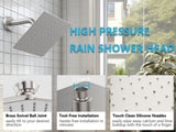 Shower Faucet With Storage Rack 8-inch Rain Shower Head Shower decoration kit with single spray T3177P269411