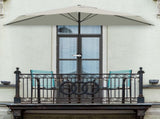 9ft Half Umbrella for Balcony, Porch, or Deck, Tan 77867935