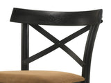 Hillary Brown Leather Aire, Walnut & Black Finish Side Chair B2726P380829