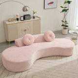 105.5''Curved Sofa, Modern Minimalist Sofa, Cloud Couch Sofa 3-4 W2108P196836