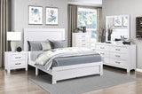 ZNTS White Finish Full Size Panel Bed Wooden Bedroom Furniture 1pc, Bed in a Box B011P248608