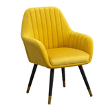 ZNTS Tuchico Contemporary Velvet Upholstered Accent Chair, Yellow T2574P164265