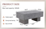 Modern Simple Gray Texture MDF Coffee Table - 43.3"x21.6"x17.2" Practical Model.Making it an ideal W1151P224252