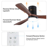 52" Intergrated LED Ceiling Fan Lighting with Solid Wood Blade W1367P171086