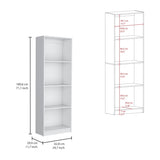 Home Bookcase with 4-Shelf Modern Display Unit for Books and Decor -White -Office B200137827