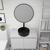 Ceramic Circular Vessel Bathroom Sink Art Sink W999104414