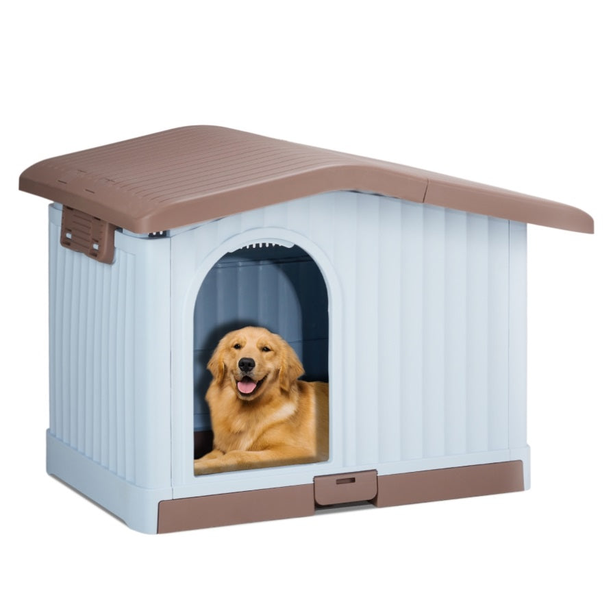 ZNTS 34 inch Large Plastic Dog House with Liftable Roof Indoor Outdoo ZNTS Wholesale United States