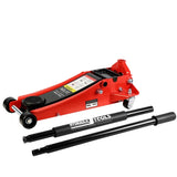3t Low Profile Jack, Red and Black, Ultra Low Floor Jack with Dual Pistons Quick Lift Pump, Car Jack W1239115444