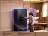 Rifle Safe, 7 Long Guns & 4 Handguns Storage, Fingerprint Password Unlock, Alarm & Silent Mode, 49075645