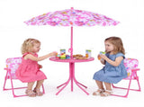 Kids Picnic Table Set with Adjustable Umbrella 3PCS Outdoor Furniture for Ages 3-6 78146851