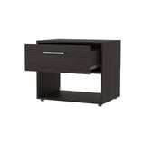 FM FURNITURE Round Rock Nightstand with a Drawer. Stained Walnut B128P283300