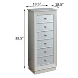 White 6-Drawer Jewelry Armoire B062P181346