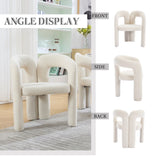 COOLMORE Contemporary Designed Velvet Fabric Upholstered Accent/Dining Chair /Barrel Side Chairs W395P224764