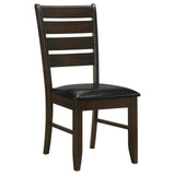 Cappuccino and Black Padded Seat Side Chairs B062P145658