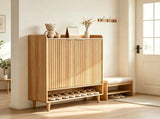 () 2 Cabinet Doors with Top Enclosure and 1 Row of Shelves for Shoe Cabinets 67298702