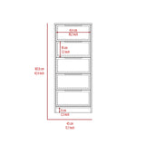 Kaia 5 Drawer Dresser, Vertical Dresser -Smokey Oak / White B07091874