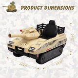 Ride On Tank 24V Thunder Tank Car with Fighting Cannon and Rotating Turret, Remote Control, Lights, W2181P156872