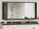40x30inch Glossy Black Bathrooms For Wall Rectangle Vanity Corner Hangs Farmhouse W2091125788