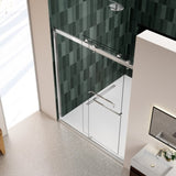 Bypass shower door, sliding door, with 5/16" tempered glass and Brushed Nickel finish 6074 W2122P179445