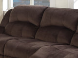 Comfortable Motion Sofa 1pc Couch Living Room Furniture Chocolate Padded Suede Plush Cushion Metal B011P205572