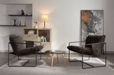2 Chairs in 1 Box, Upholstered hanging armchair with arm pocket metal frame, crushed foam cushions W1901126482