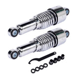 Chrome 10.5" Rear Shocks Absorbers Lowering For Harley Road King Tour Glide FLT Dyna 1991-2016 24938032